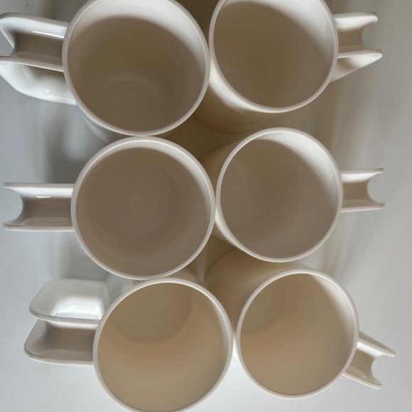 Heller Massimo Vignelli 6 Stacking White Max Mugs Hellerware Italian Design - Picture 5 of 6